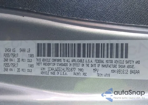 2017 Jeep Wrangler Unlimited Sport 4X4 from USA, damaged, VIN 1C4HJWDG1HL751077